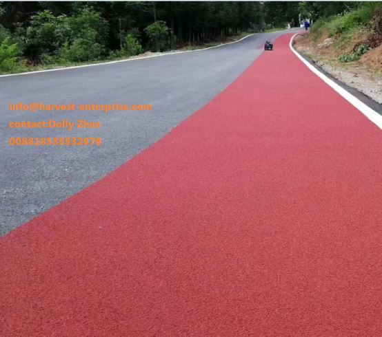 Antidérapant coloré à l'entrée de l'autoroute